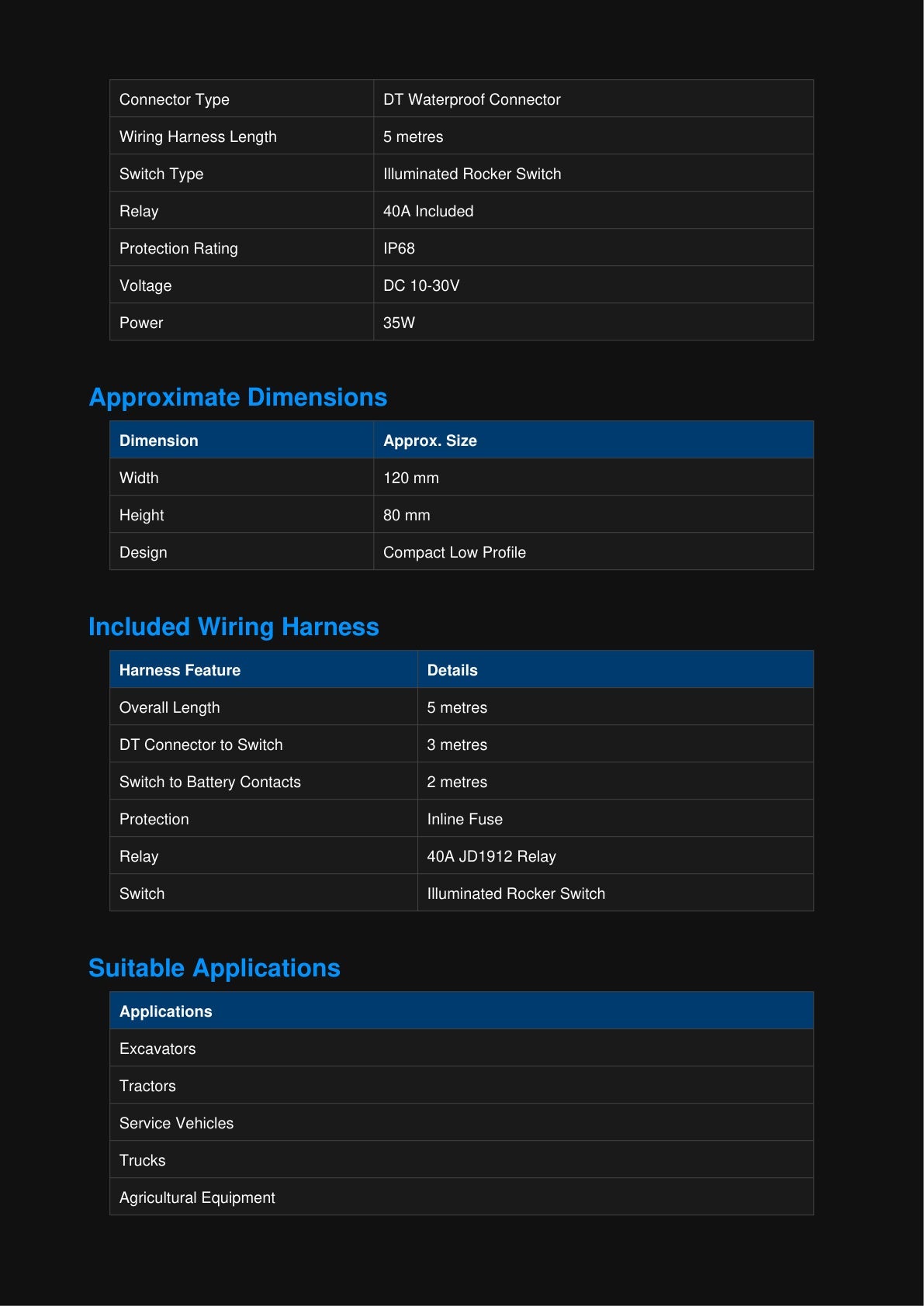 TRACKSTEAD WL-30 V1 specification sheet page 2