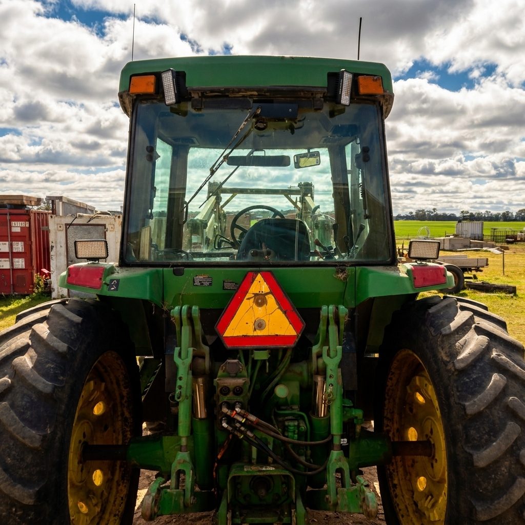 TRACKSTEAD work lights installed on tractor
